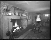 Bayshore New York interior Sagtikos Manor House with hearth pr- 1900 Old Photo
