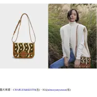 在飛比找蝦皮購物優惠-charles&keith 鎖鏈刺繡小方包 孫芸芸同款