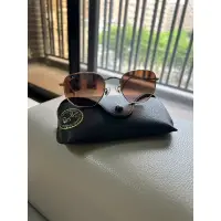 在飛比找蝦皮購物優惠-近全新！RAY-BAN 雷朋太陽眼鏡 六角框咖啡漸層