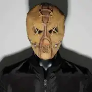 New 1pc Scary Halloween Horror Skull Sack Mask, with Mask Holder/Display piece