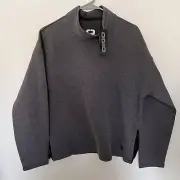 OGIO Pullover Mock Turtle Neck Jacket Men Size Large Gray NWTGS Side Zip