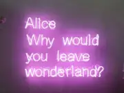 Dimmable Alice Why Would You Leave Wonderland 20"x16" Neon Sign Light Lamp Glass