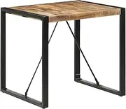 80x80x75 cm Dining Table Rough Mango Wood Kitchen Dinner Set, Solid Wood Farmhouse Table for Dining Room, Table Made of Wood