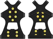 [SING F LTD] 1 Pair Ice Snow Grips Shoe Spikes Anti-Slip Rubber Traction Cleats Crampons with 20 Steel Studs for Walking on Snow and Ice Snow Shoveling