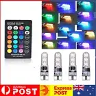 4x LED T10 Remote Control 501 W5W RGB Color Changing Car Wedge Side Light Bulb