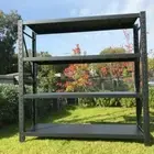 2.0M Length Matte Black Heavy Duty Warehouse Racks Storage Shelves Garage Shelf