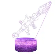 Rocket Missile Desk Lamp Gift 3D illusion LED Night Light 7 Colors Remote