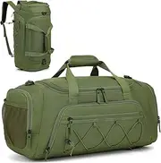 [TAIHOYIN] Travel Duffle Bag for Men, 40L Medium Duffel Bag Backpack with Shoes Compartment for Women, Green, travel, camping, gym, sports, hiking, yoga