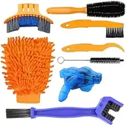 MMOBIEL Bike Cleaning Brush Set 8 Pieces Mountain Road City BMX Bicycle Kit incl Chain Scrubber for Chain Wheel Tire