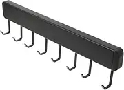 ULTECHNOVO Wall Mounted Kitchen Utensil Holder Adhesive Installation Space Saving Organizer with Multiple Hooks Easy to Clean Kitchen Storage Rack for Pots and Pans No Drilling Required