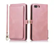 Detachable Phone Case for Easy Portability (Pink), Wallet Case for iPhone 7 Plus/8 Plus