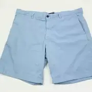 Theory Zaine GDS 9" Patton Chino Shorts in Light Heron Blue Mens Size 38