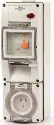 Iso SOCKET WITH RCD 500V 4-Pin Round, Surface Mount, Resistant Orange-32A Or 40A