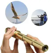 Brass Telescope 25x30 Zoomable Spyglass Collapsible Handheld-Monocular-Scope wit