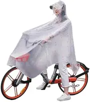 Rain Poncho Bike,Poncho Rain Coat,with Mirror Slots for Men and Women Single Large Size Transparent Adults Poncho with Hat for Motorcycle Bike (Color : Color4, Size : 3XL) (Color : Color3, Size : 4X