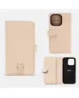 $129 Mimco Hendrix Flip Case iPhone 14 Pro in Almond