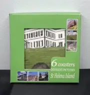 St. Helena Ascension Island 6 Pc Coaster Set St. James Church Jacob’s Ladder NEW