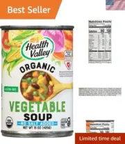 Organic Soup, No Salt Added, Vegetable, 15 Ounce Pack of 12