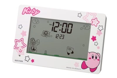RHYTHM Kirby Alarm Clock with Calendar Pink 8RDA81KB03 from JAPAN [ NEW ]