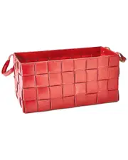 Global Views Soft Woven Leather Basket