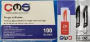 CMS #20 Surgical Podiatry Medical Blades Scalpels Stainless Steel 100/BX Sterile