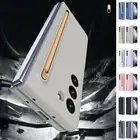 For Samsung Galaxy Z Fold6 5 Fold4 3 Slim Solid Color Phone Case With S Pen NEW