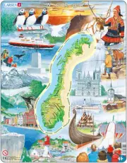 Norway Map Icons Large Board Jigsaw Puzzle, NEW