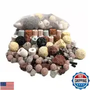 SimiAqua Biological Filter Media - Bio Balls Ceramic Rings Set with Mesh Bag