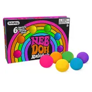 Schylling NeeDoh Rainboh Teenie Stress Balls Rainbow Sensory Toy Fidget Toy - 6 Piece Set Multicoloured