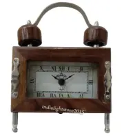Nautical Beautiful Maritime Brown Wooden frame desk Table Decor 6" Clock
