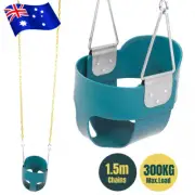 Full Bucket Toddler Swing Set Heavy Duty High Back Swing Seat For Kid Baby AU