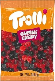 Trolli Blackberry & Raspberry Gummi 2kg Candy Bag – Delightful Berry-flavoured Gummies