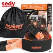6M Tow Strap Kit 4" x 20Ft Snatch Straps Winch Extension Heavy Duty 18T 40,000LB