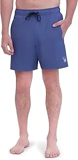 [Spyder] Men's Swim Trunks, Stretch, Quick-Dry, 7-inch Board Shorts, UPF+, Pockets, Compression Brief Liner