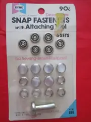 Dyno Snap Fasteners with Attachment Tool Set of 6
