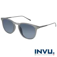 在飛比找momo購物網優惠-【INVU】瑞士精品粗框偏光太陽眼鏡(灰色 B2004B)