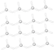 Homoyoyo 24pcs Lampshade Spring Clip 3 Fork Clip On Adapter for Lamp Base Lighting Accessories Clamp Type Fixing Suitable for Lamps and Light Fixtures Silver