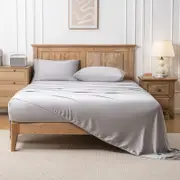 Lakora 100% Organic Bamboo Sheet Set-Extra Deep 45cm Grey