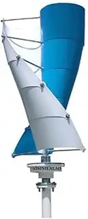 AISINILALAO 12000W 12V 24V 48V Vertical Axis Wind Turbines Generator, 10 Blades Motor Kit Windmill Energy Charge Turbines for Home Camping(Blue, 24V)