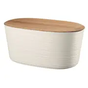 Guzzini Tierra 39.2x23.2cm Bread Storage Bin w/ Bamboo Breadboard Top White