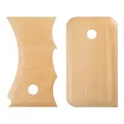 2pcs Pottery Ribs Trimming Tools Beech Pottery Profile Shaping Big Wave Design