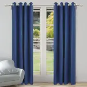 160 cm Drop Eyelet Curtain -PORTER Linen Look Blockout Eyelets -100 % Blackout