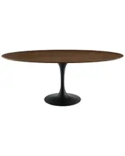 Modway Lippa 78in Oval Wood Dining Table NoSize Black