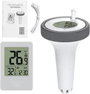 MEIJUN Wireless Digital Swimming Pool Thermometer, Floating, LCD, High Accuracy, Waterproof, Bluetooth, Reusable, -40°C to +70°C, 60M Range, 1 Count, Adult, Both Indoor/Outdoor, Pool Thermometer