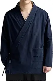 [Fulbant] Tang Suit 2024 Autumn Chinese Cardigan Bandage Shirts Hanfu Vintage Traditional Chinese For Men