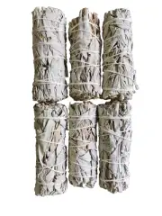 White Sage, Native American Incense, Sage, Small (4 Inches), 6x Smudge Wands