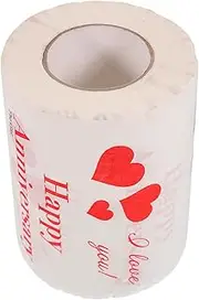 Didiseaon 1roll Valentine Printed Toilet Paper Creative Ply Tissue for Festive Bathroom Decor for Celebrations Classrooms and Parties