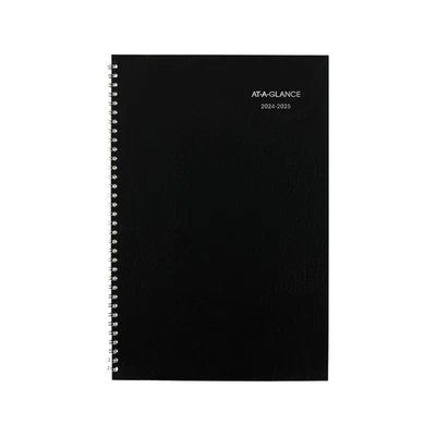 2024-2025 AT-A-GLANCE DayMinder 8" x 12" Academic Monthly Planner Faux Leather
