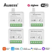 Tuya Wifi Zigbee 3.0 DIY Mini Switch 1/2/3/4Gang Smart Life Control Light Relay