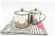 Mikinona 550ml Tea Cup Stainless Steel Coffee Cup Portable Water Mugs with Lid Handle for Camping